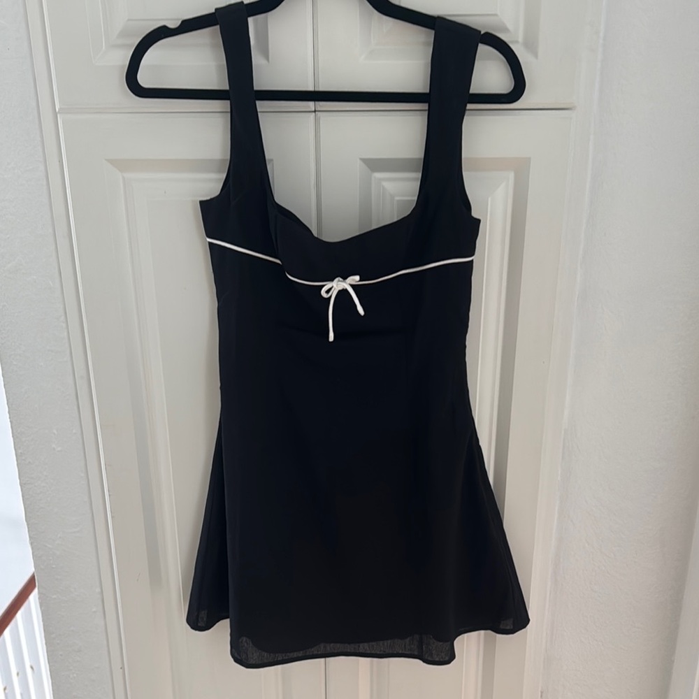 Peppermayo Black Dress with White Accents